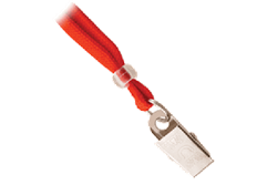 Red 3/8" Lanyard With Breakaway And Clip (QTY 100)