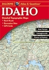 Idaho Gazetteer, points of interest, landmarks, state and national parks, campgrounds, boat launches, golf courses, historic sites, hunting zones, canoe trips, scenic drive recommendations elevation contours, highways and roads, dirt roads, trails