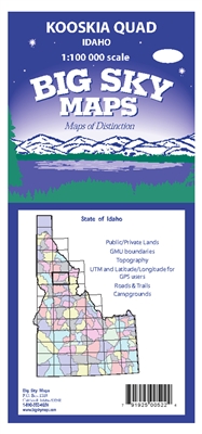 Kooskia Quadrangle Map