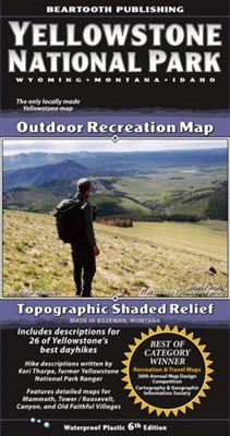 Yellowstone National Park Outdoor Recreation Map