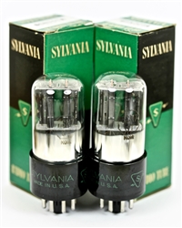SYLVANIA NOS 6SN7GT 6SN7 LowNoise Matched BLACK PLATE Tubes 1940 for Cary SLP 05