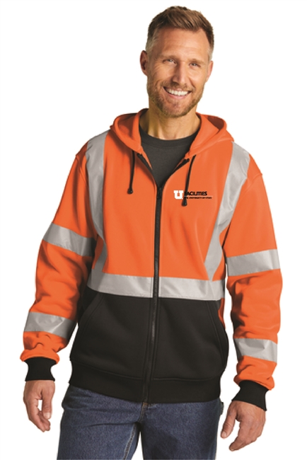 CornerStone ANSI 107 Class 3 Heavy-Duty Fleece Full-Zip Hoodie