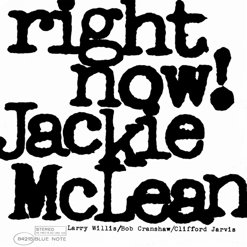 Jackie McLean - Right Now! Jacket Cover