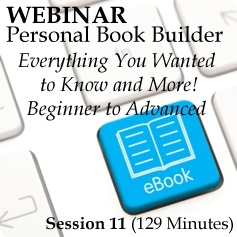 Webinar Personal Book Builder Overview