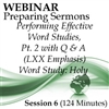 Webinar #06 Preparing Sermons