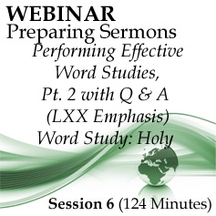 Webinar #06 Preparing Sermons