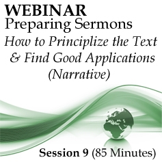 Webinar #09 Preparing Sermons