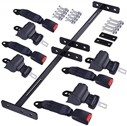 Madjax Retractable 4 Seat Belt & Mounting Bar Kit