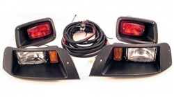 EZGO TXT Black Halogen Head & Tail Light Kit