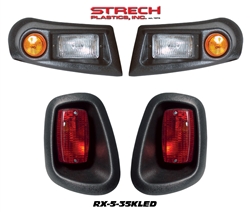 EZGO RXV Black Halogen Head & Tail Light Kit #RX-5-35KLED