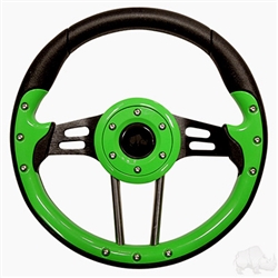 13" Aviator 4 Lime Green Steering Wheel