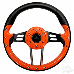 13" Aviator 4 Orange Steering Wheel