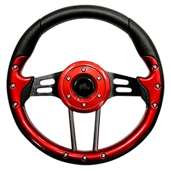 13" Aviator 4 Red Steering Wheel