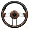 13" Aviator 4 Wood Grain Steering Wheel