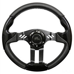 13" Aviator 5 Black Steering Wheel