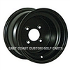 10x7 Black Steel Golf Cart Wheel