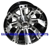 10x7 Vegas Machined & Black Golf Cart Wheel