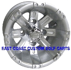 10x7 Silver Vegas Golf Cart Wheel