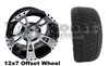 12x7 RHOX RX210 Wheel with Low Profile Golf Cart Tire