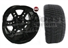 12x7 RX252 Black Wheel with Low Profile Golf Cart Tire