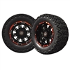 12x7 Transformer Red & Black Wheels with Predator AT Tires