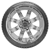 14x7 Chrome Tempest Wheel and Low Profile Tire