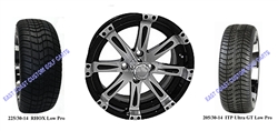 14x6 Centered Vegas Wheel and Low Profile Tire