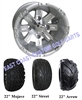 10x7 Silver Vegas Golf Cart Wheel with Your Choice of Tire