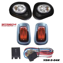 Yamaha Drive Black Head & LED Tail Light Kit #YDR-5-04KLED