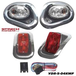 Yamaha Drive Mirror Finish Head & LED Tail Light Kit #YDR-5-04KMFLED