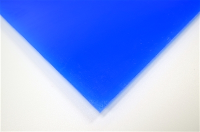 1/4" X 24" X 48" Blue #2051 Cast Acrylic Paper-Masked Sheet