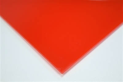 1/8" X 24" X 48" Red #2283 Cast Acrylic Paper-Masked Sheet
