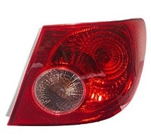 2005-2008 TOYOTA COROLLA TAIL LAMP RH QUARTER MOUNTED	 (PASSENGER)