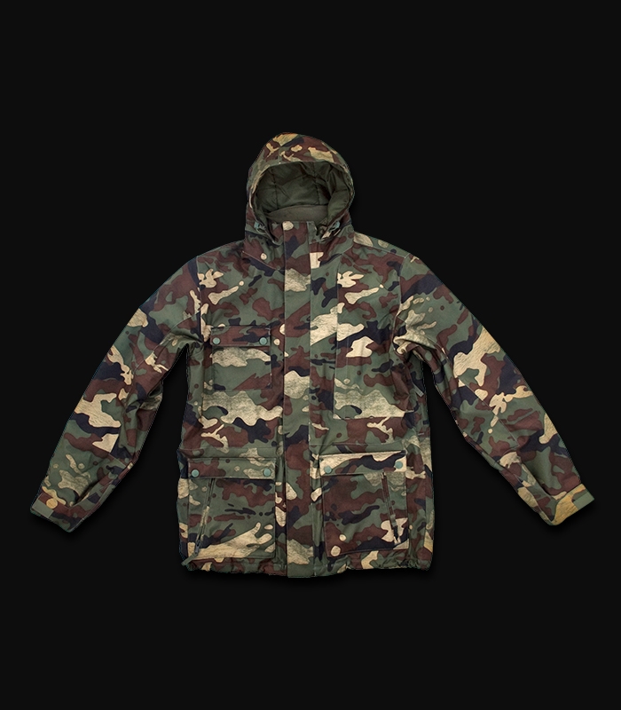 Coated Camo Field Jacket