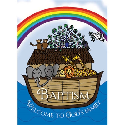 Noah's Ark Baptism Card