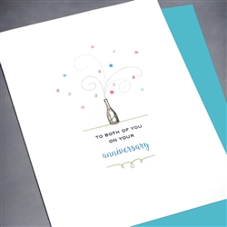 Anniversary  " Champagne "  AN25 Greeting Card