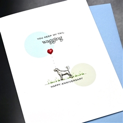 Anniversary  " Tail Wagging "  AN37 Greeting Card