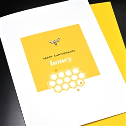 Anniversary  " Bee Hive "  AN44 Greeting Card