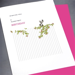 Birthday  " Purr-fect Birthday "  BD128 Greeting Card