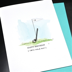 Birthday  " 19th Hole "  BD143 Greeting Card