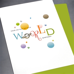 Birthday " The World "  BD246 Greeting Card