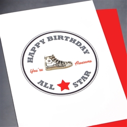 Birthday  " All Star "  BD83 Greeting Card