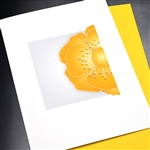 Blanks " Yellow Poppy "  BLK95 Greeting Card