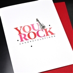 Congratulations " You Rock "  CG27 Greeting Card