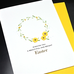 Easter  " Yellow Flowers "  ES74 Greeting Card