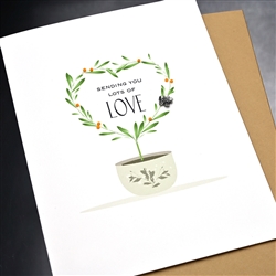 Friendship " Flower & Wreath "  FR155 Greeting Card