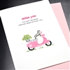 Friendship " Dachshund & Scooter "  FR177 Greeting Card