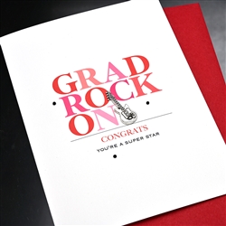 Graduation  " Rock On "  GD29 Greeting Card