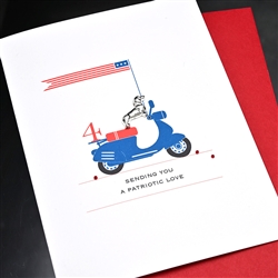 4th Of July  " Dachshund "  IN19 Greeting Card