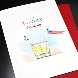 4th Of July  " Bicycle "  IN22 Greeting Card